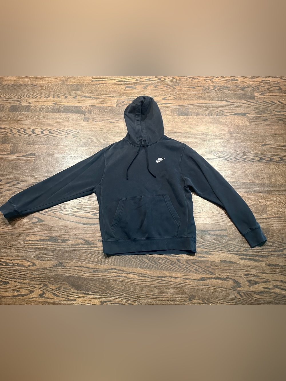 Nike Black Hoodie with White Swoosh Logo